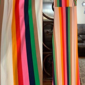 Venus striped wide leg pants (L)